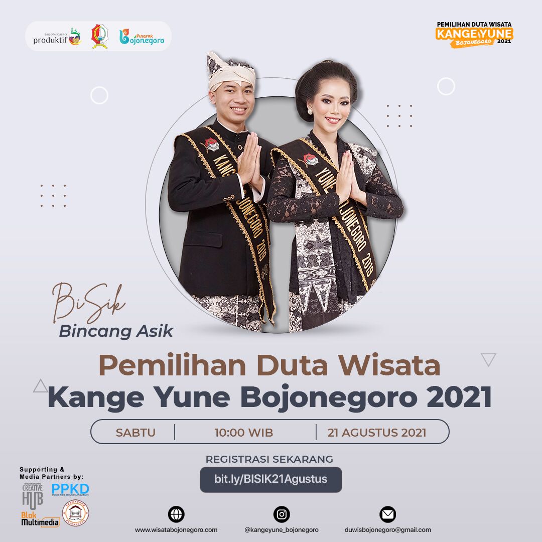Ingin Tahu Tentang Pemilihan Duta Wisata Kange Yune Bojonegoro 2021? ini Caranya...